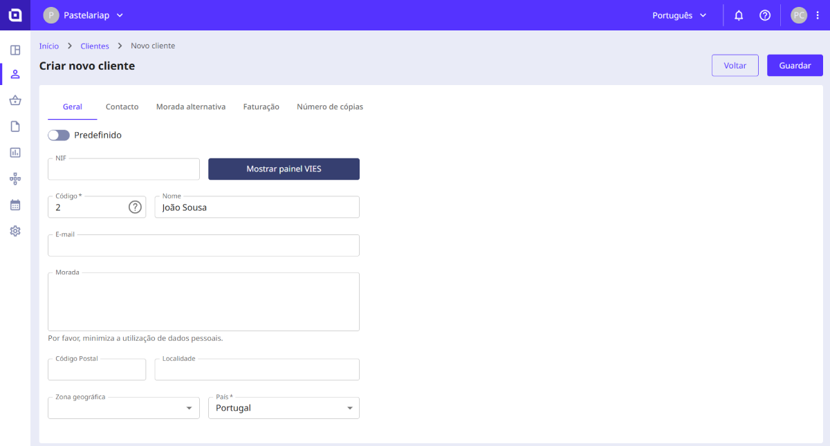 como criar um cliente3