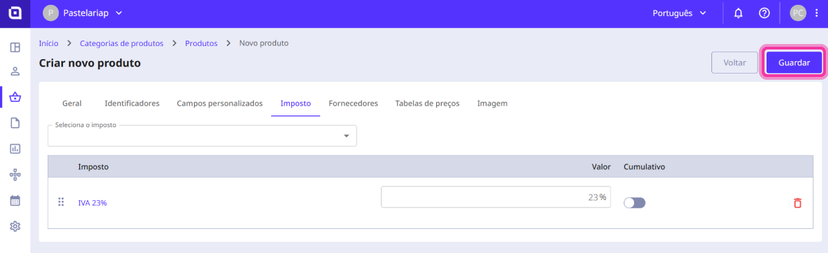 como criar produto 6