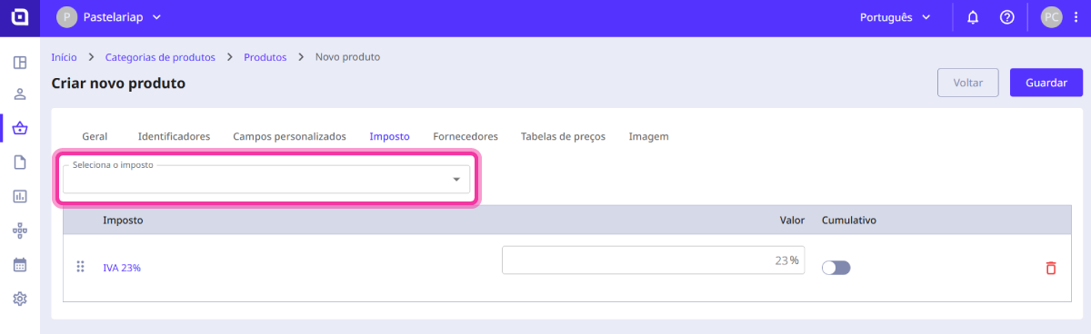 como criar produto 5