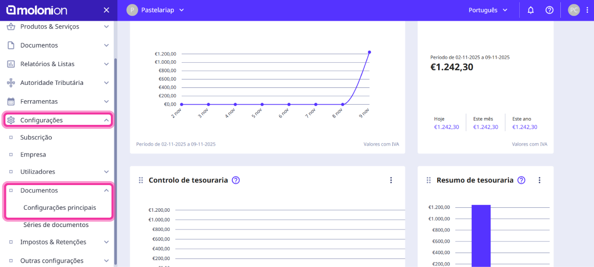 Como associar séries predefinidas a tipos de documentos 1