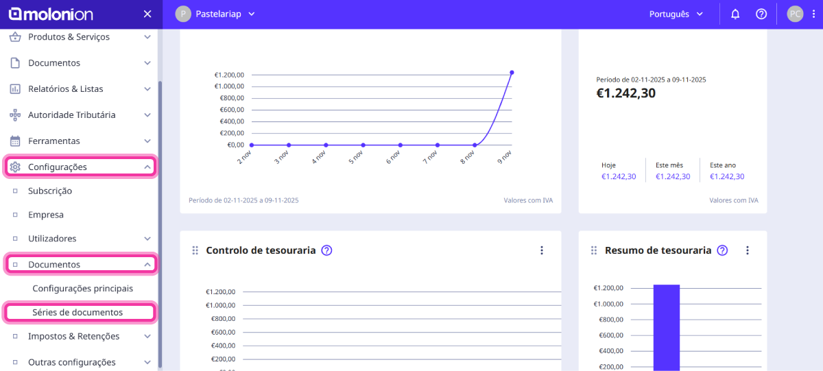 Como criar uma série de documentos 1
