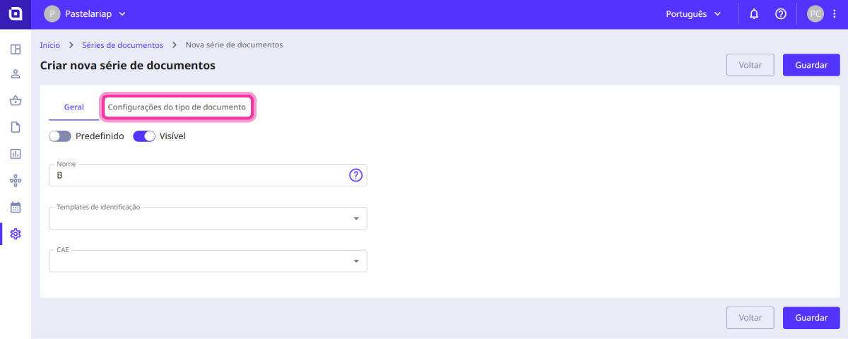 Como registar os documentos pertencentes a uma série na AT 1