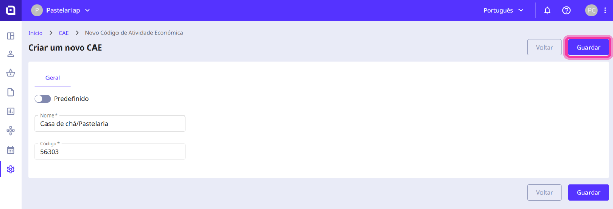 Como adicionar um CAE 5