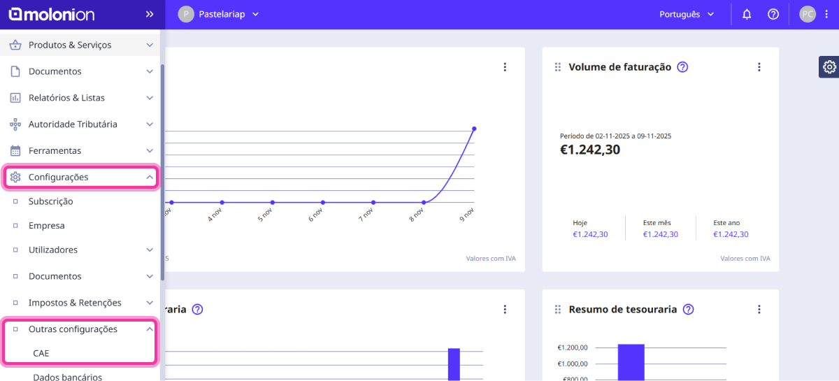 Como adicionar um CAE 1