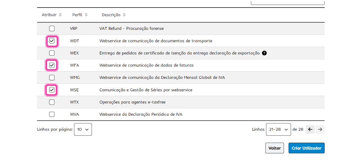 Como criar um novo utilizador no site da AT 8
