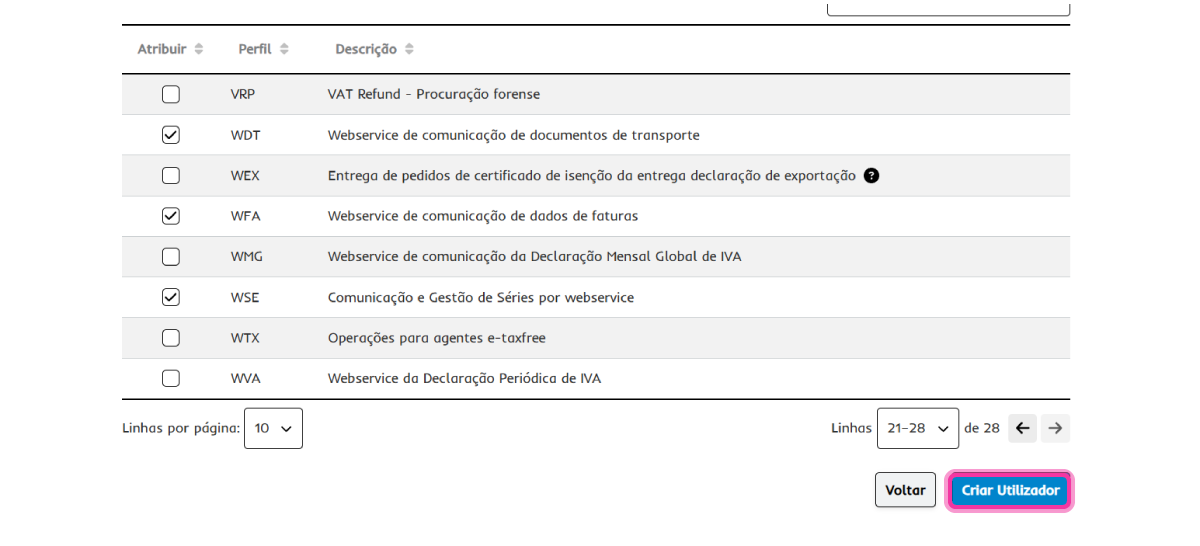 Como criar um novo utilizador no site da AT 9