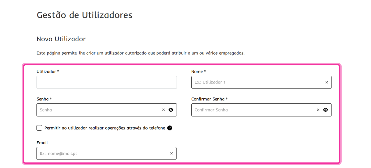 Como criar um novo utilizador no site da AT 7