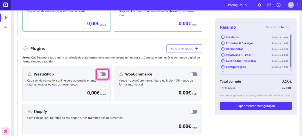 How to use the Moloni ON Configurator 12