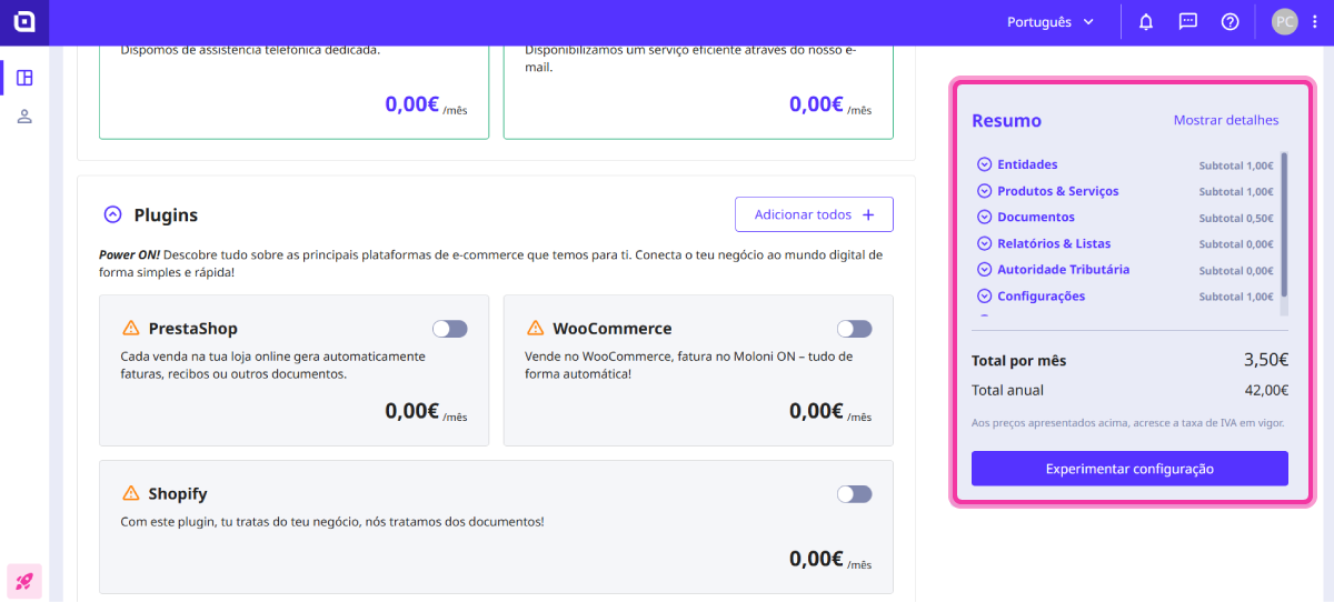 How to use the Moloni ON Configurator 13