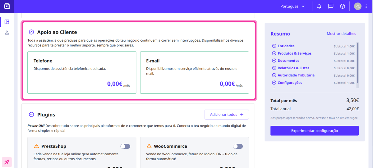 How to use the Moloni ON Configurator 11
