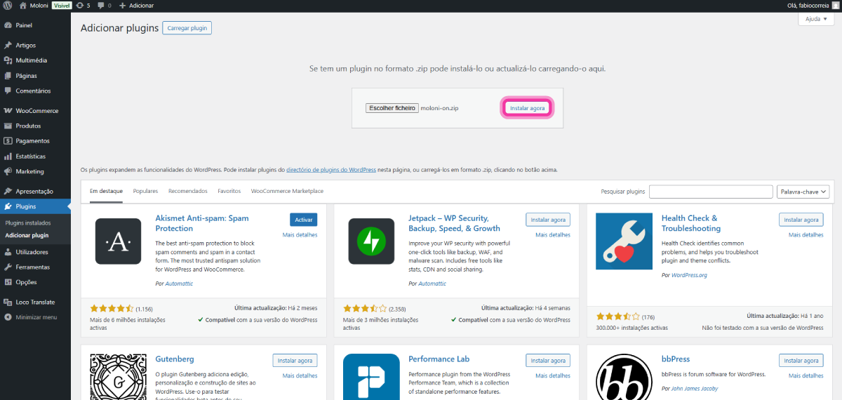 How to link WooCommerce 5