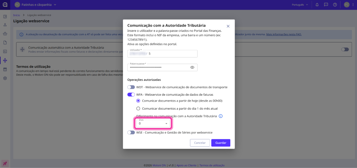 Configurar o envio em diferido 6