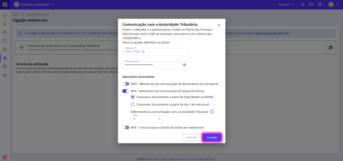 Configurar o envio em diferido 7