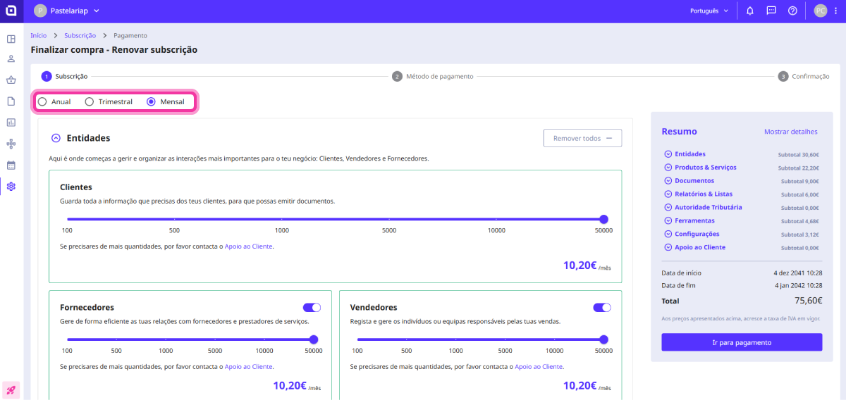 How to subscribe to Moloni ON 3