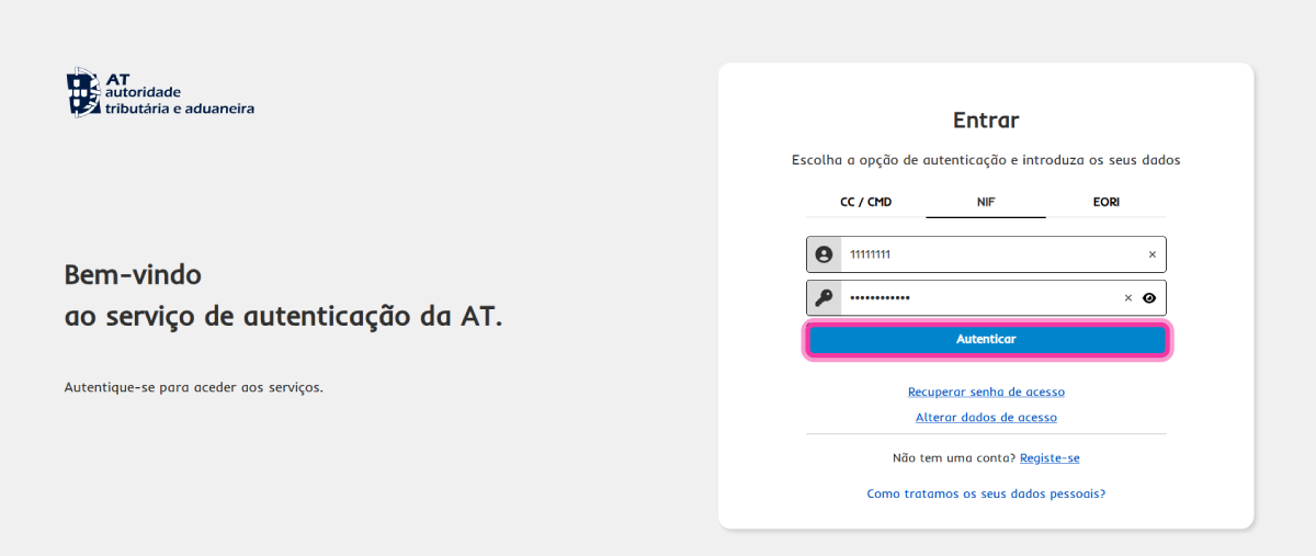 Como submeter um inventário no site da AT 2