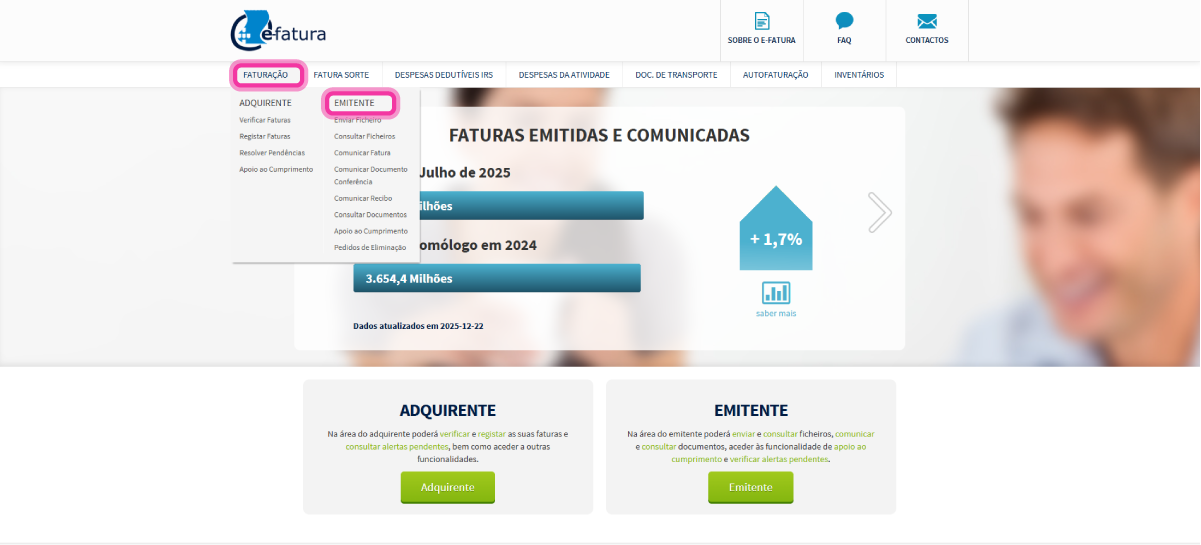 Como submeter um inventário no site da AT 1