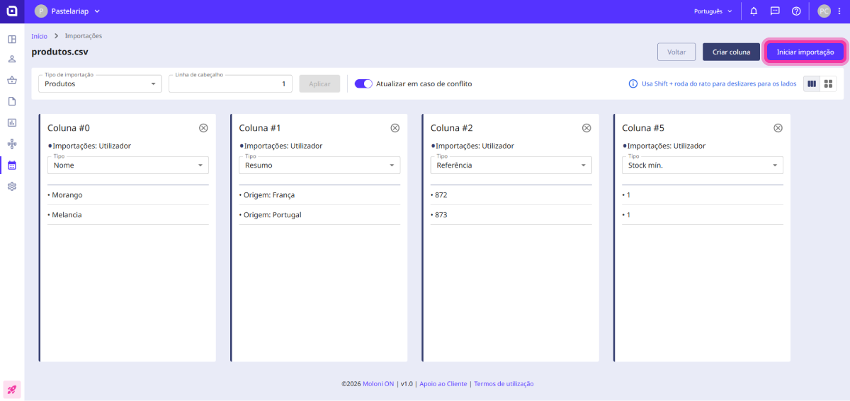 How to import products 10