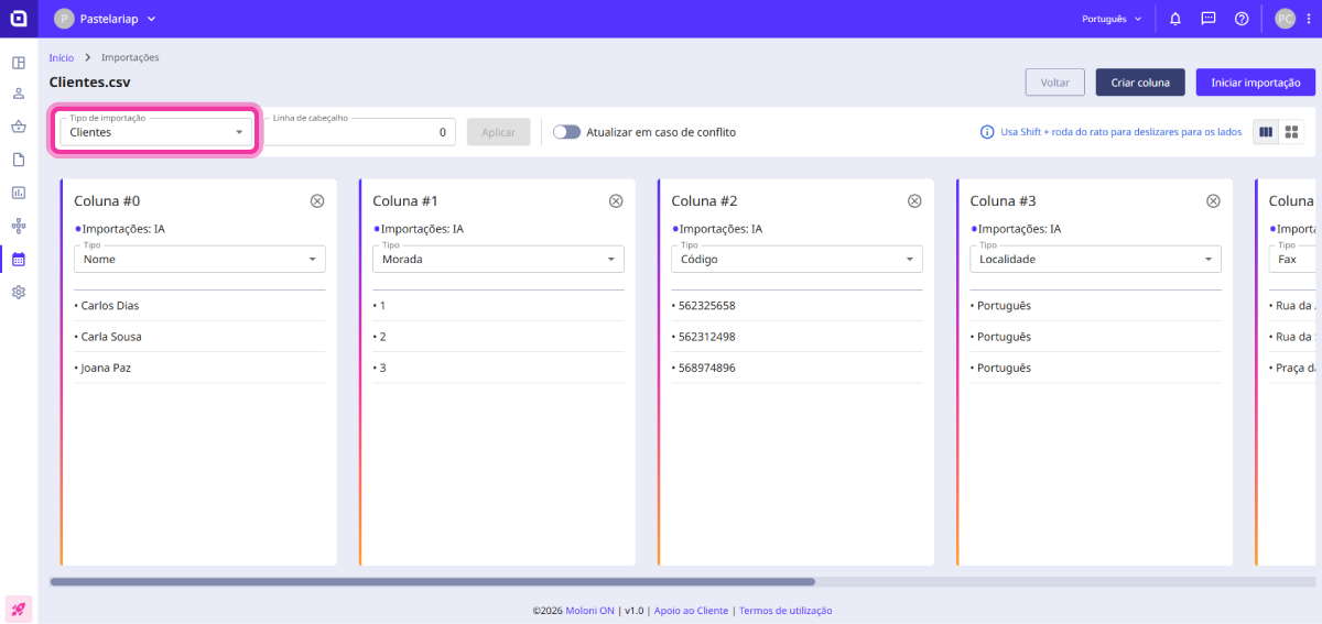 How to import customers or suppliers 4
