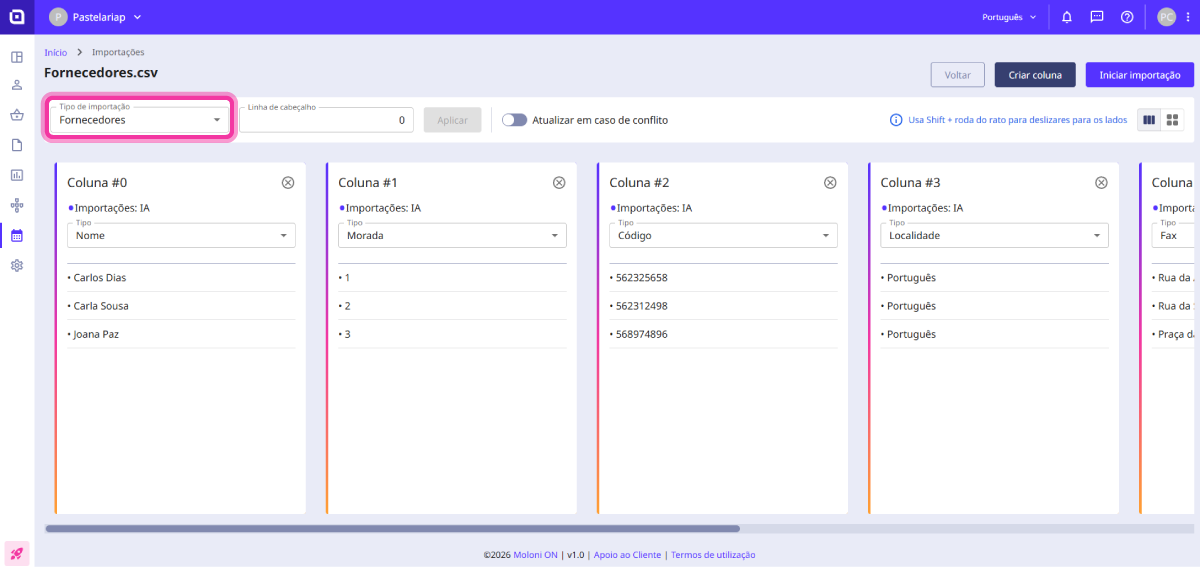 How to import suppliers 4