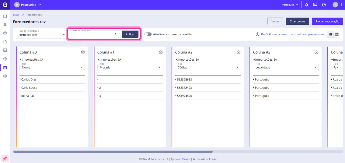 How to import suppliers 5