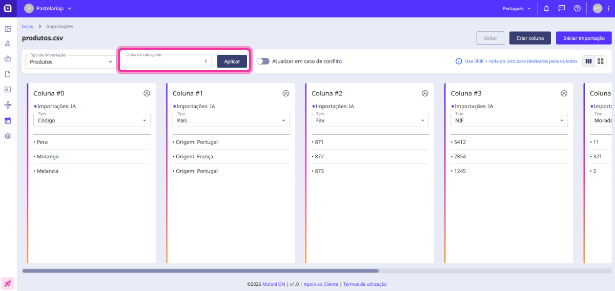 Como importar produtos 5
