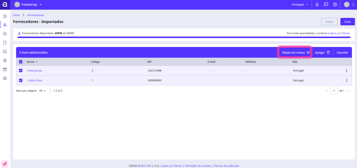 Como importar fornecedores 14