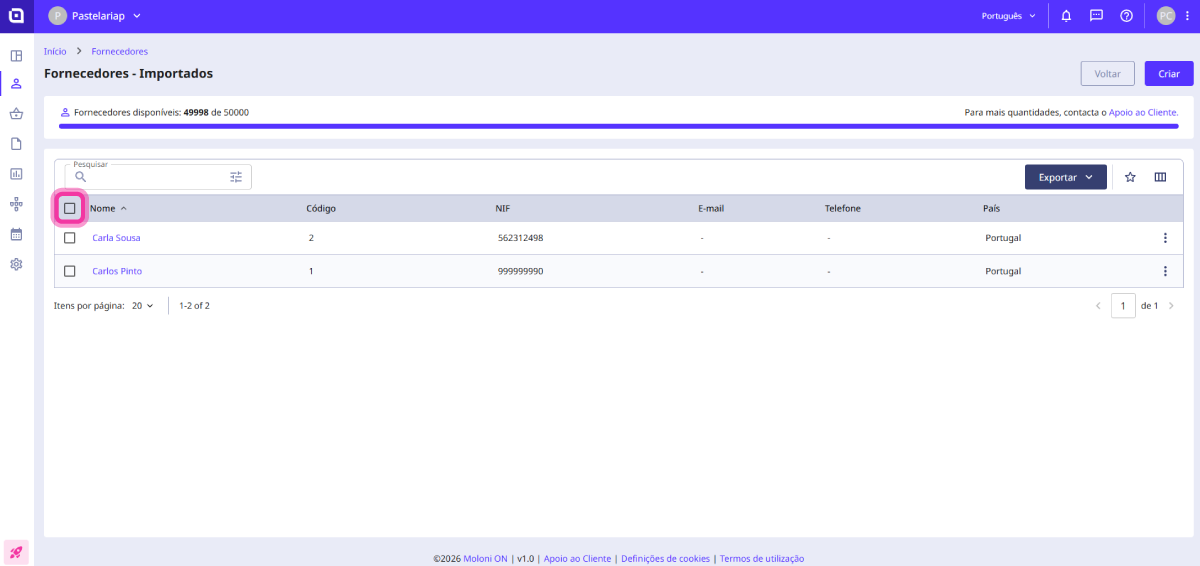 Como importar fornecedores 13