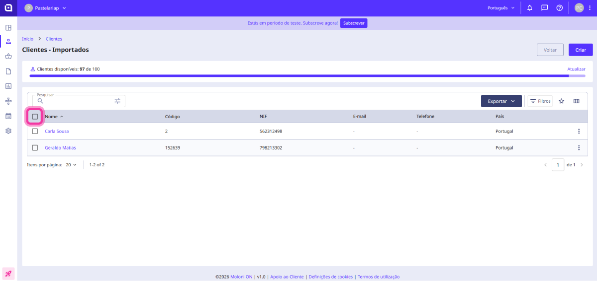 Como importar clientes 12