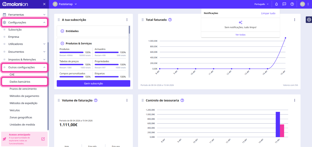 How to add bank details to documents 1