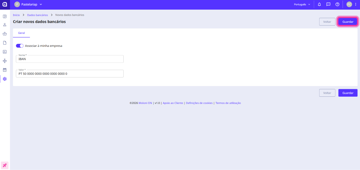How to add bank details to documents 6