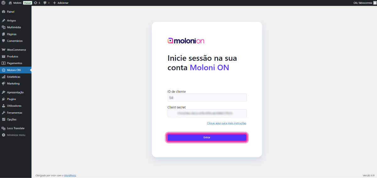 iniciar sessão 8