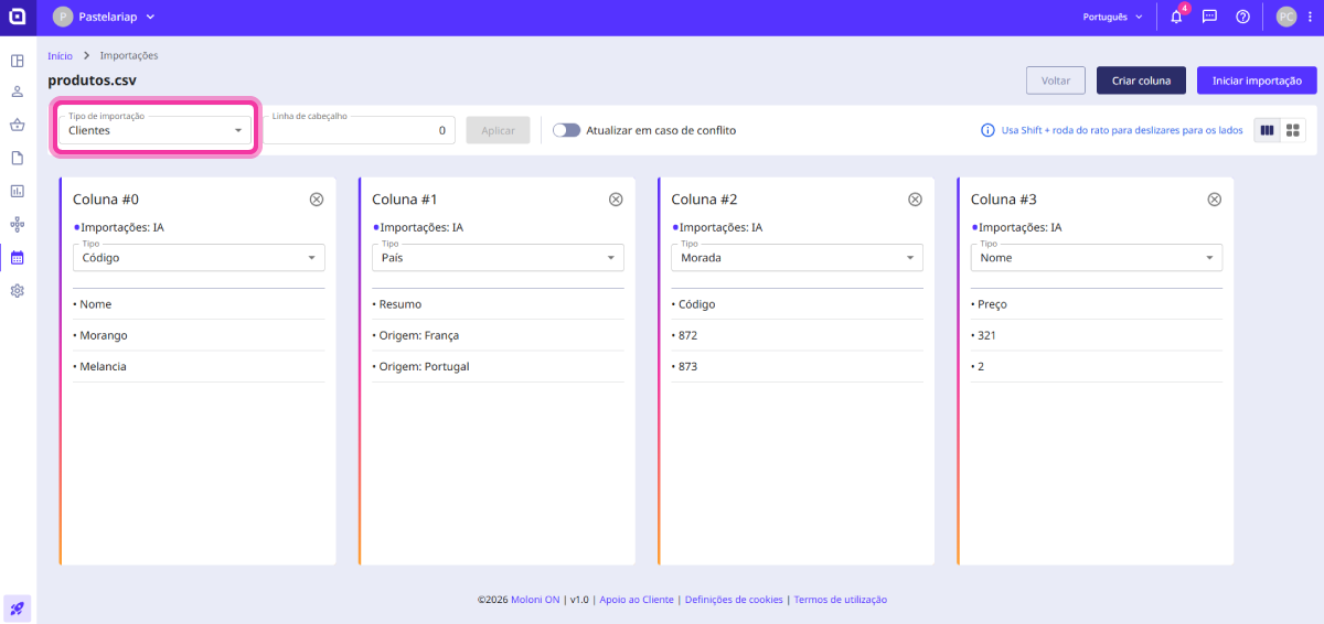 How to import products 4