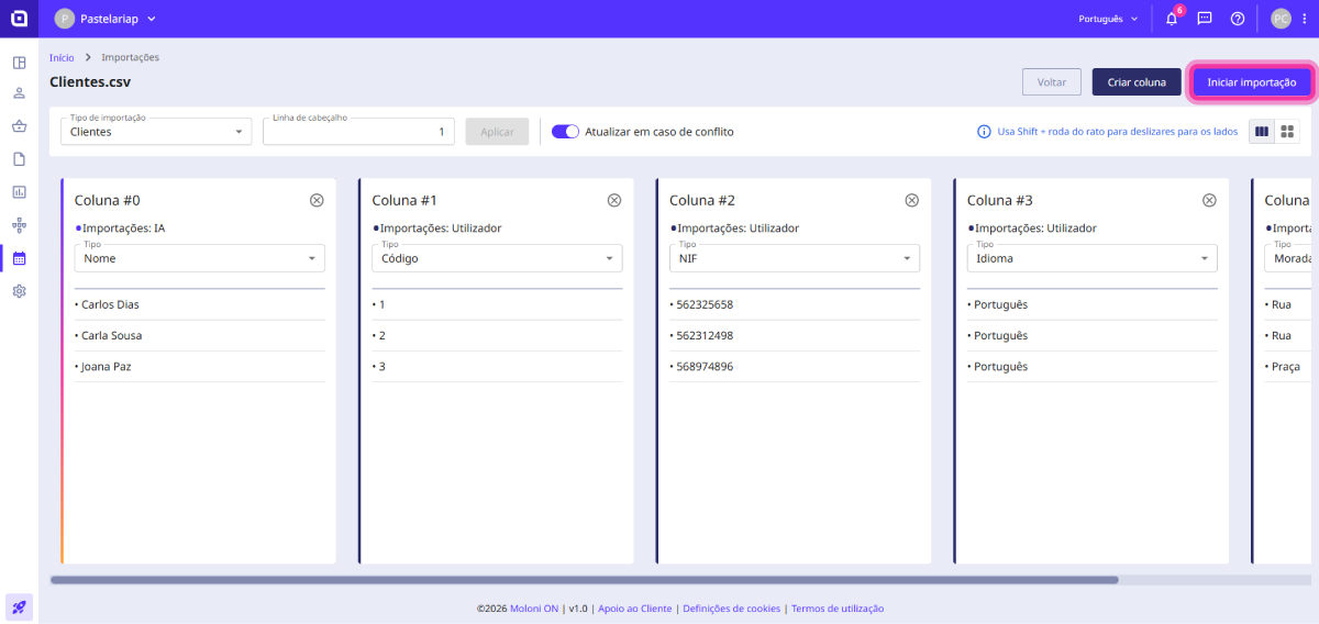 How to import customers 11