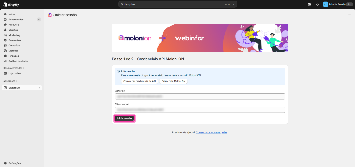 Como ligar a tua loja Shopify 11