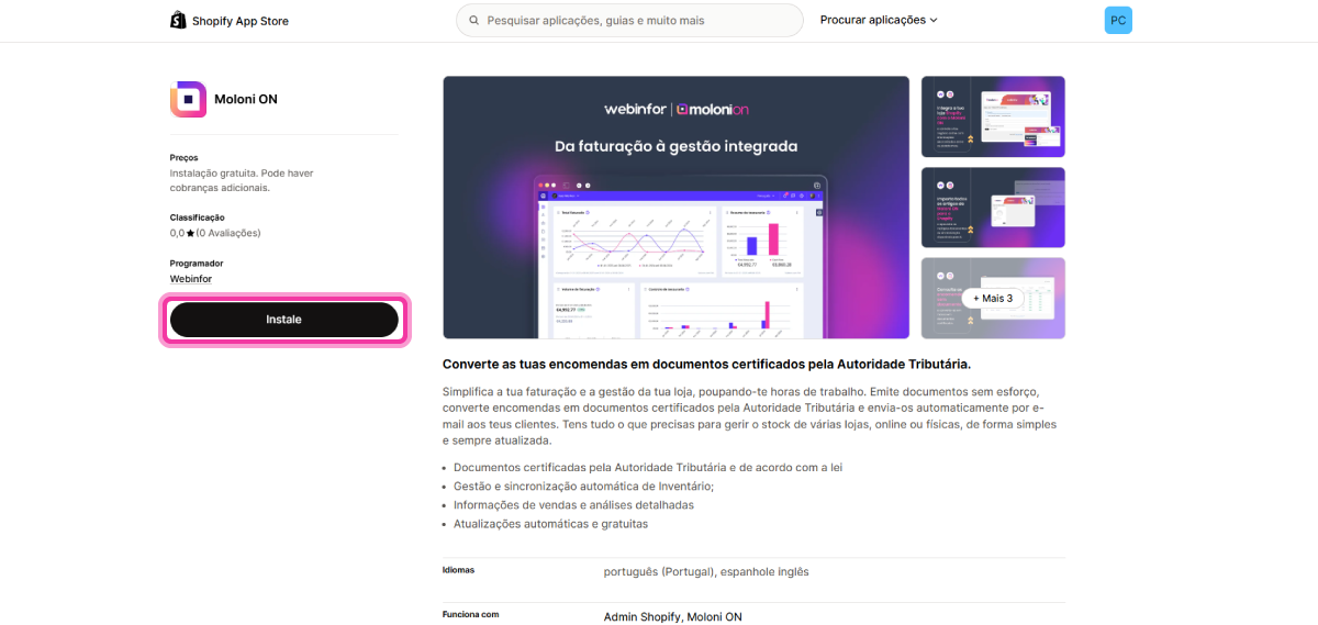 Como ligar a tua loja Shopify 3