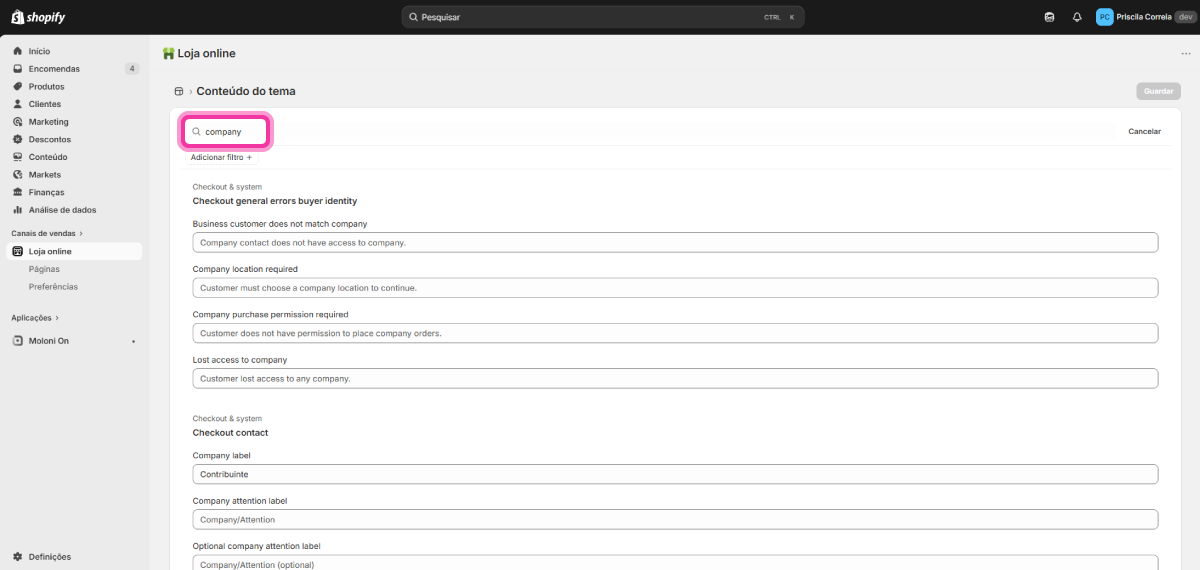 Como configurar o campo contribuinte 9