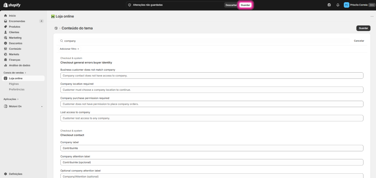 Como configurar o campo contribuinte 12
