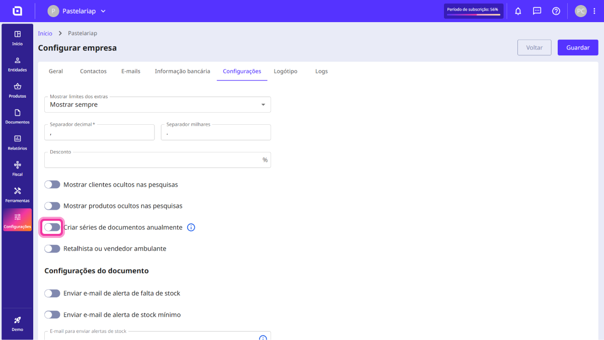 Como ativar a criação anual 3