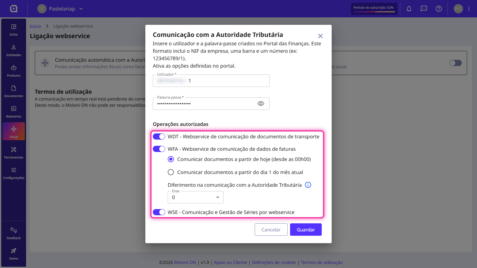 Como configurar a ligação com AT 4