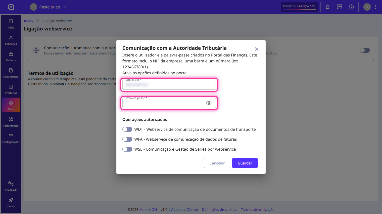 Como configurar a ligação com AT 3