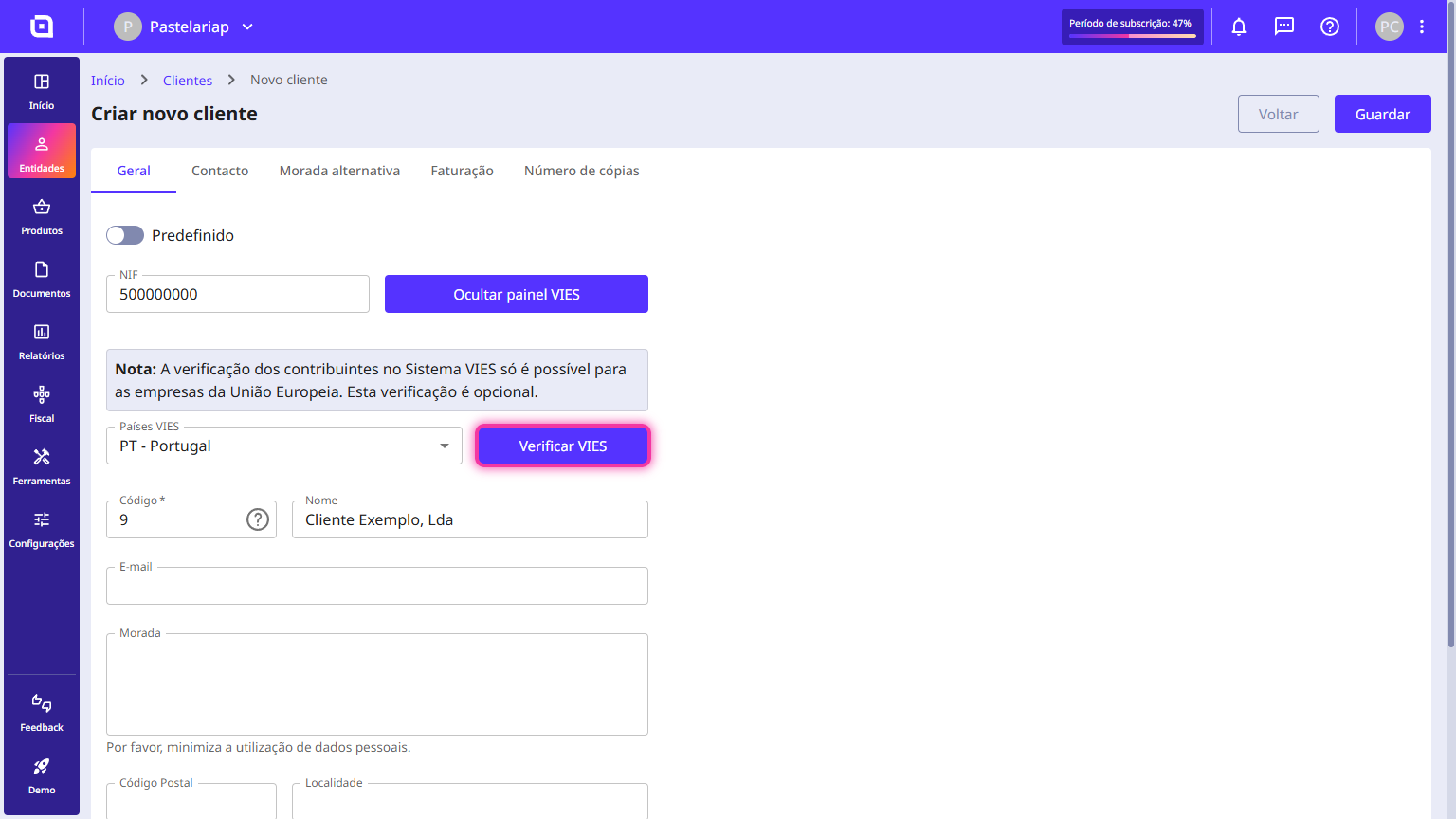 como criar um cliente4